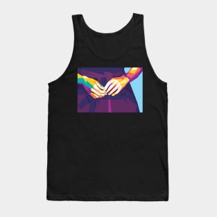 pop art lady's hands Tank Top